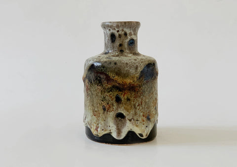 Vintage Brown Fat Lava Vase - Ruscha Art 60s