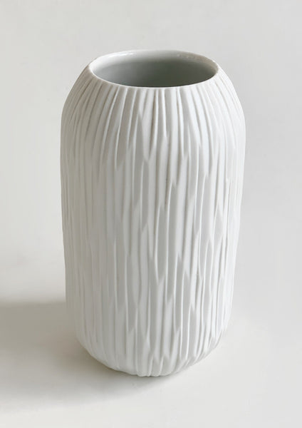 Modernist German White Matte Origami Vase - Thomas 60s