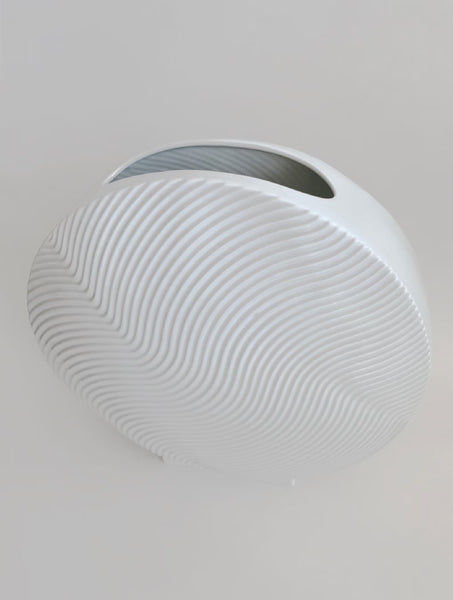 Modernist Rare XL German Porcelain Op Art Vase - M Frey 1970s for Kaiser