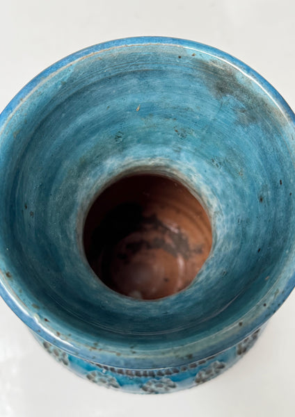 Large Rimini Blu Ceramic Vase – Aldo Londi for Bitossi Italy, 1960s