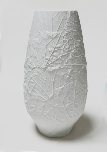 Vintage H&C Heinrich Leaf Relief Porcelain Vase – Germany 1960s