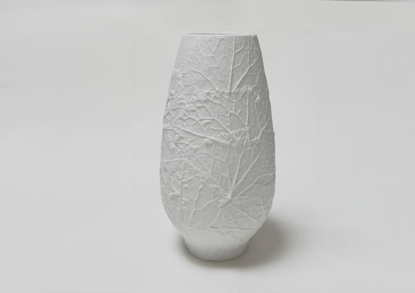 Vintage H&C Heinrich Leaf Relief Porcelain Vase – Germany 1960s