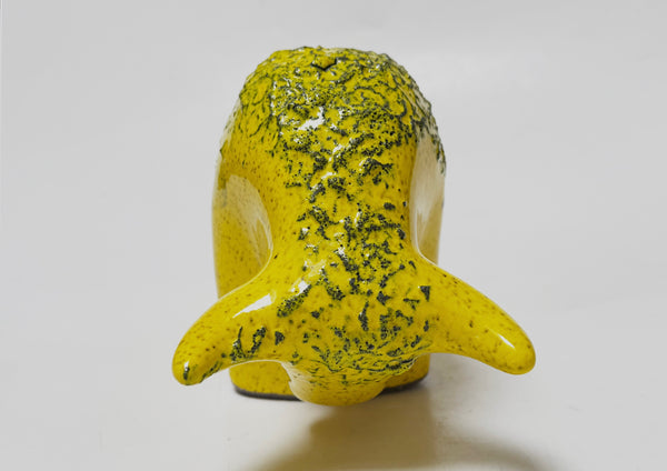 Yellow Lava Glaze Ceramic Bull – Otto Keramik Style | German Design