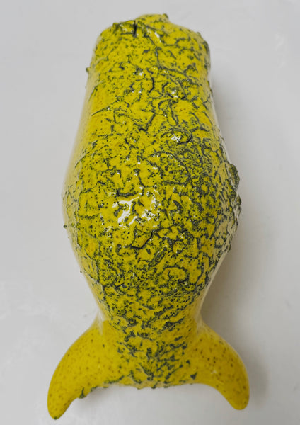 Yellow Lava Glaze Ceramic Bull – Otto Keramik Style | German Design