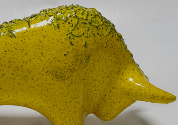Yellow Lava Glaze Ceramic Bull – Otto Keramik Style | German Design
