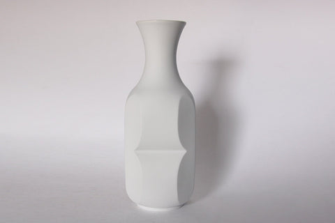 Mid Century Tall Rare Bisque Op Art Vase by Heinrich Fuchs for Hutschenreuther, 1970s