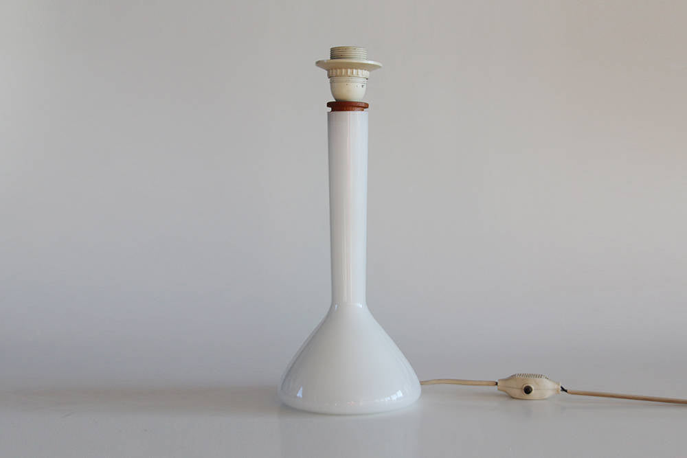 Vintage Danish White Table Lamp 1960s - Holmegaard