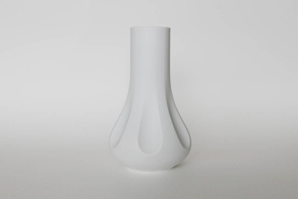 Mid Century  White  Bisque Op Art Vase - Hutschenreuther, 1960s