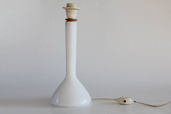 Vintage Danish White Table Lamp 1960s - Holmegaard