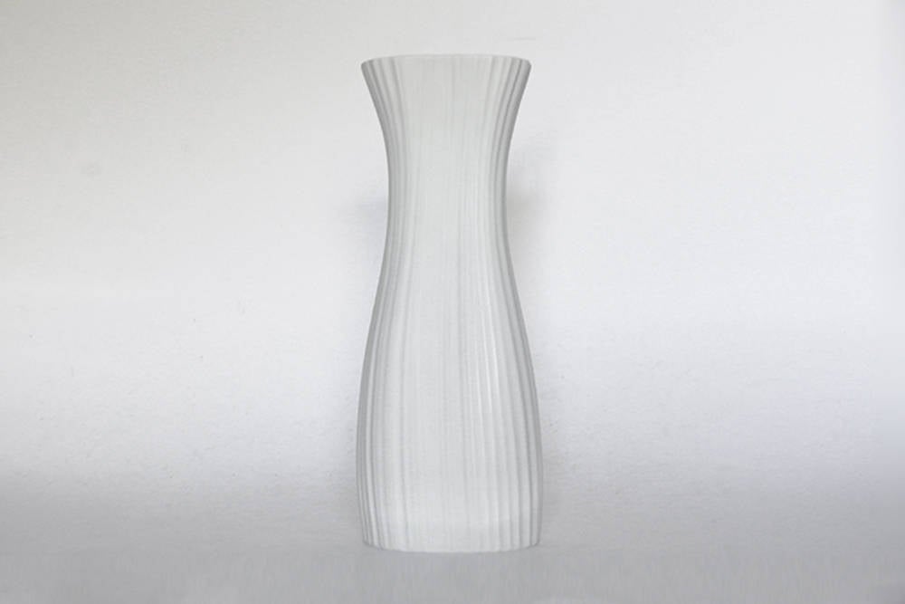 Modernist  Porcelain White 'Plissée' Vase - M. Freyer for Rosenthal