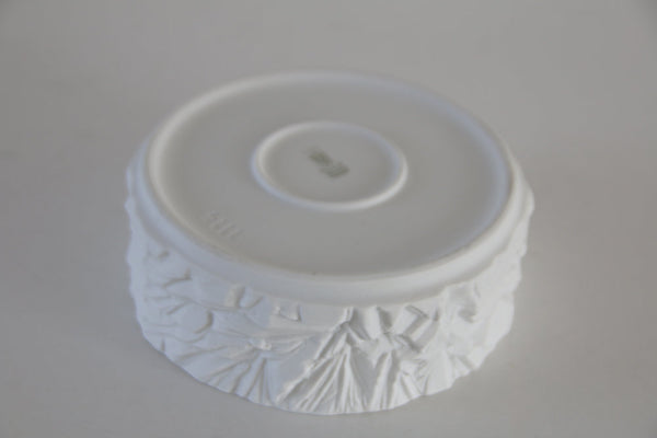 Modernist White Bisque Porcelain Op Art  "Rock" Bowl - Schumann Arzberg 60s