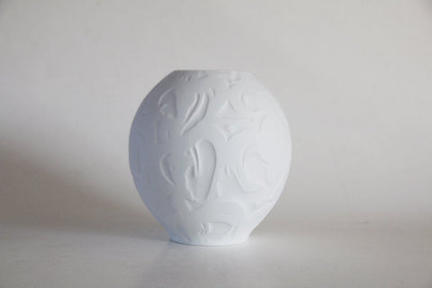 Porcelain Bisque Architectural Ball Vase  - Hutschenreuther 1960s