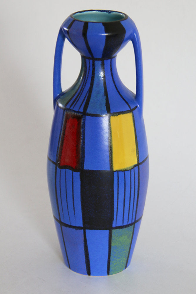 Vintage Tall Rare Bodo Mans Vase 'Reims' - Bay 1960 – 1001vintage