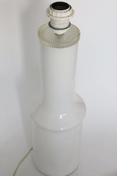 Modernist German Rare XL White Glass Floor Lamp -  Doria