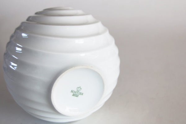 Modernist Porcelain Architectural Ball Vase  - Scherzer 1960s