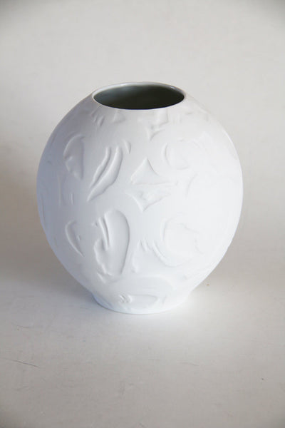 Porcelain Bisque Architectural Ball Vase  - Hutschenreuther 1960s