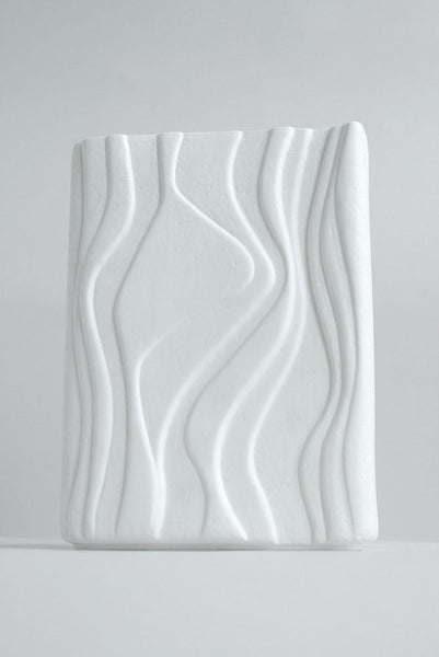 Vintage German White Op Art Vase - Heinrich 1970s