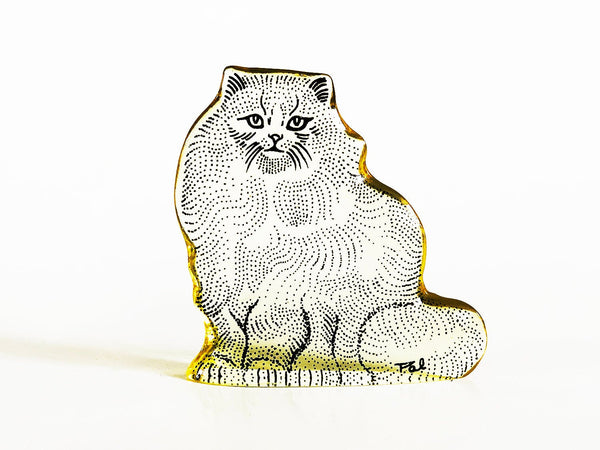 Abraham Palatnik Lucite Transparent Cat Figurine - 60s