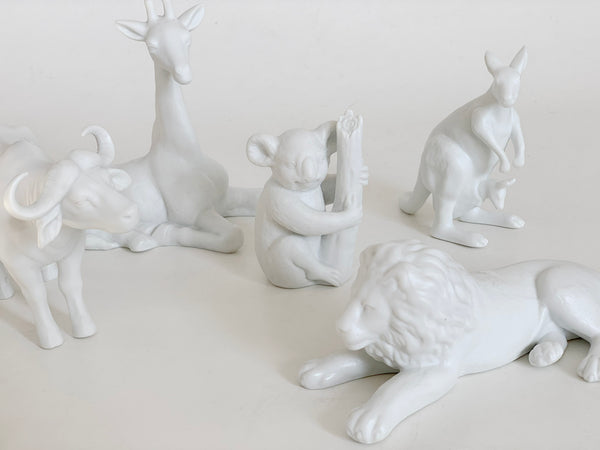Modernist German  Stylish White Biscue Porcelain Koala Figurine - Rosenthal