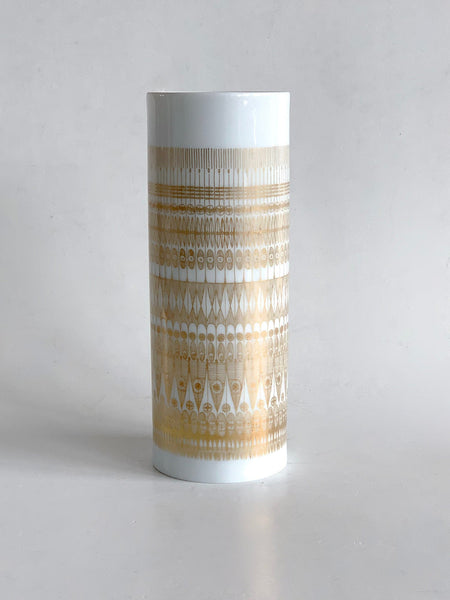 Mid-Century Golden Decor Vase by Hans -Theo Baumann for Rosenthal 60s