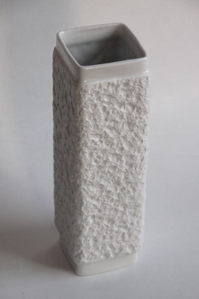Vintage White  Rectangular Vase - KPM