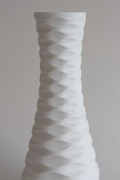 Mid Century Modernist Architectural White Bisque Porcelain Vase - Edelstein