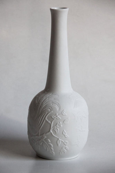 Vintage Op Art Vase with Birds Pattern- AK (Kaiser) 60s