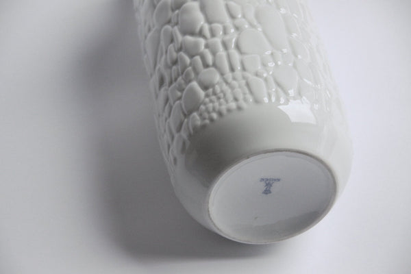 Modernist Large  Porcelain Cobblestone Motif Vase - Kaiser