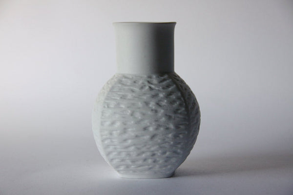 Vintage  German White Porcelain Vase - Jaeger & Co