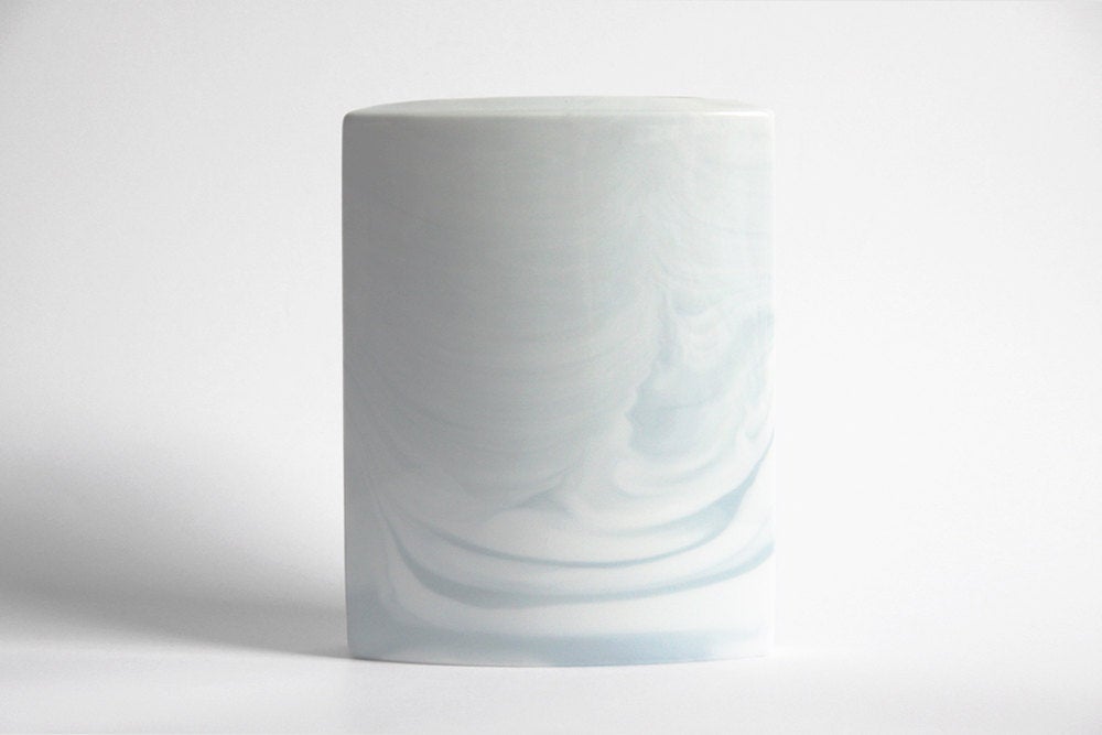 Vintage Porcelain White Queensberry Marble Vase - Rosenthal Studio Linie