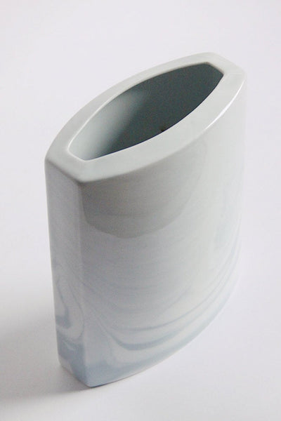 Vintage Porcelain White Queensberry Marble Vase - Rosenthal Studio Linie