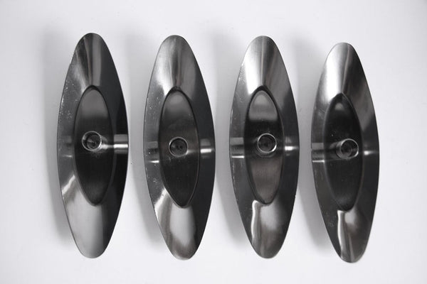 Modernist Danish Stainless Steel Set Of 4 Candle holders - 60s