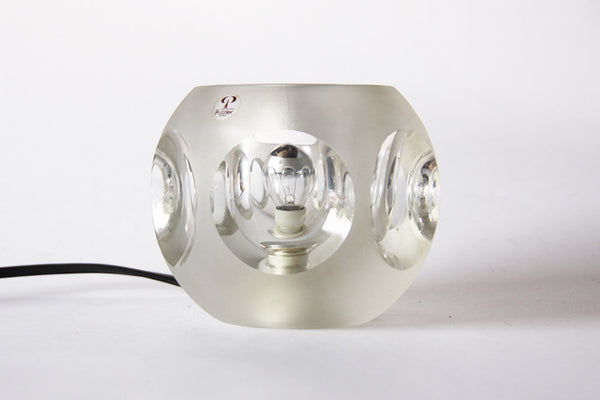 Mid Century German Crystal Glass Table Lamp - Peill & Putzler 70s