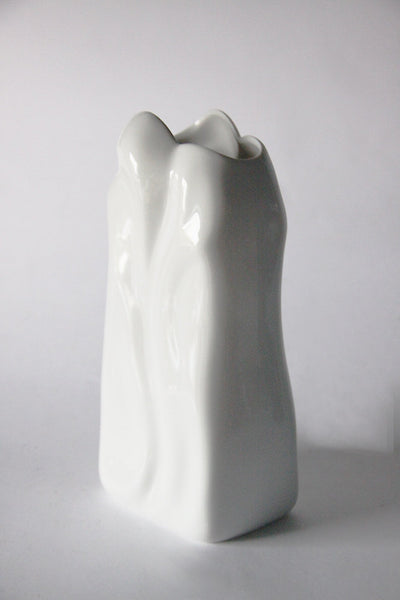 Modernist Elegant White Porcelain  Vase - Eschenbach 60s