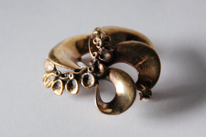 Modernist Scandinavian Bronze Brooch  - Hannu Ikonen, Finland 70s