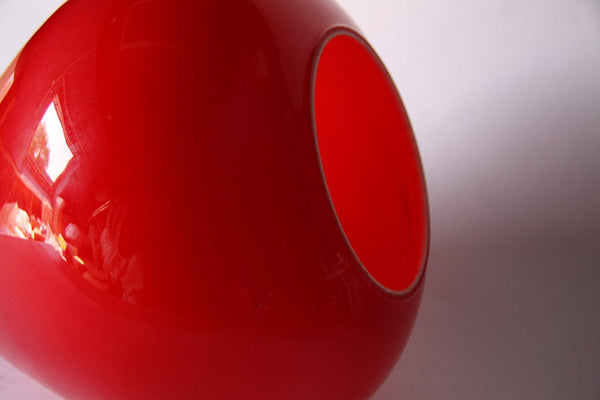 Vintage German Red Glass Pendant  - Peill & Putzler 60s 70s