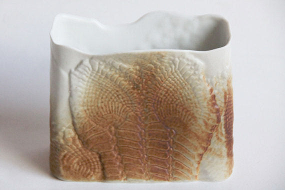 Mid-Century Bisque Porcelain Reptile Vase Friesland
