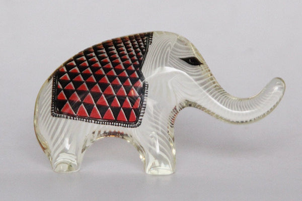 Vintage Abraham Palatnik Lucite Elephant Figurine