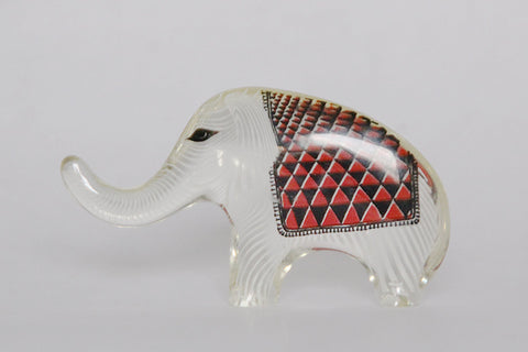 Vintage Abraham Palatnik Lucite Elephant Figurine
