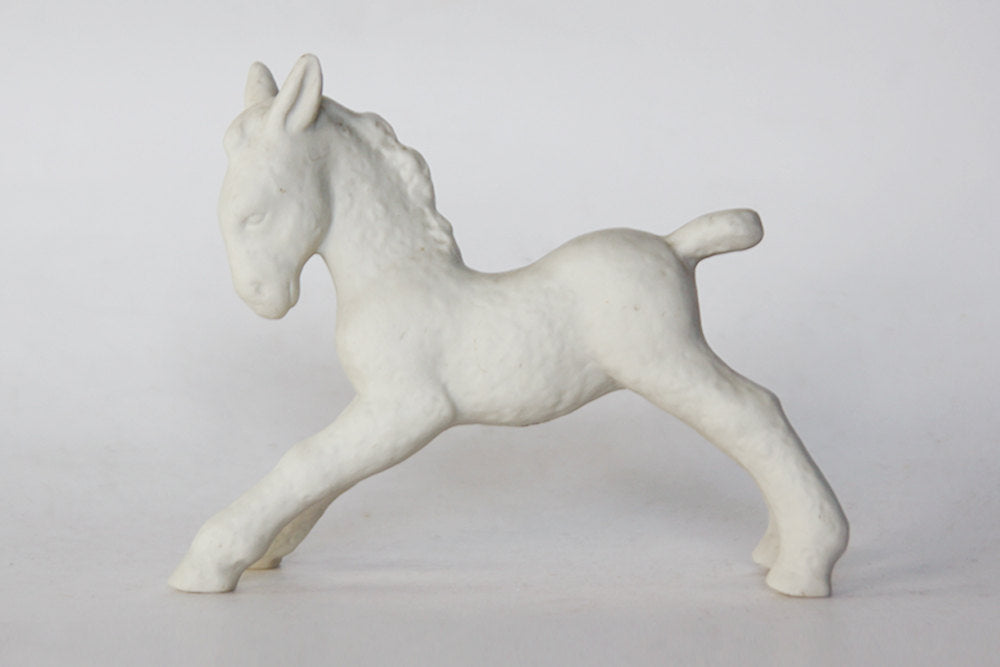 Vintage German White Horse Figurine - Schaubach 60s
