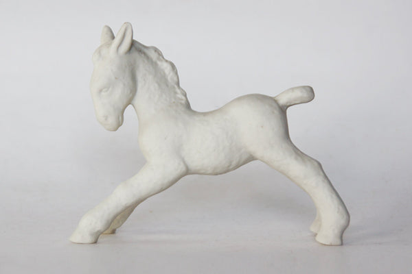 Vintage German White Horse Figurine - Schaubach 60s