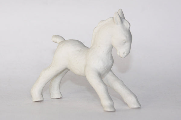 Vintage German White Horse Figurine - Schaubach 60s