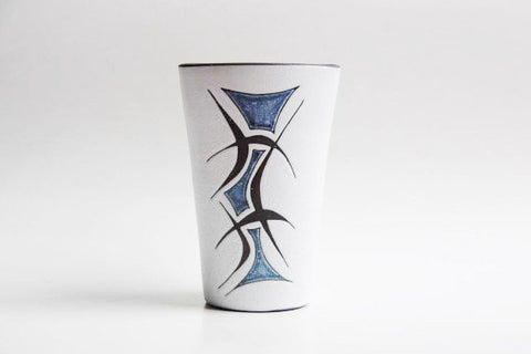 Retro Triangle Modernist Dutch Studio Pottery Vase  - Ravelli 50s