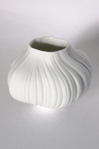 Porcelain White  'Plissée' Vase - M. Freyer for Rosenthal 1960s